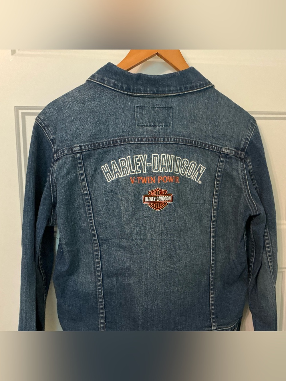 Women’s Harley-Davidson Embroidered Denim Jacket - V-Twin Power - Medium